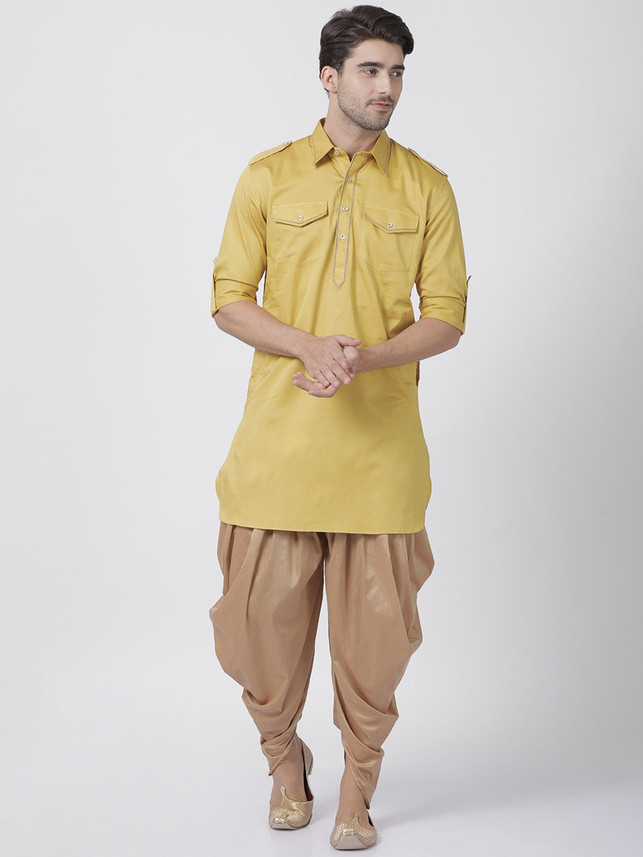 VASTRAMAY Men Kurta and Dhoti Pant Set 