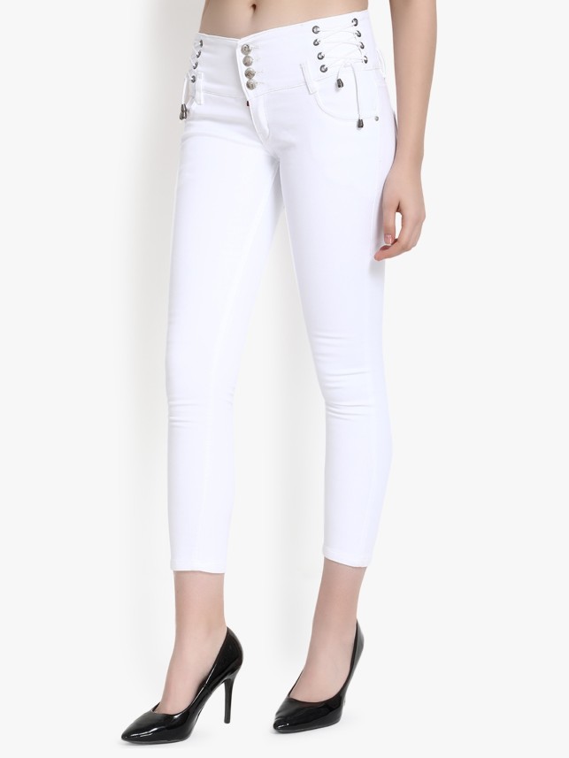 white jeans on flipkart