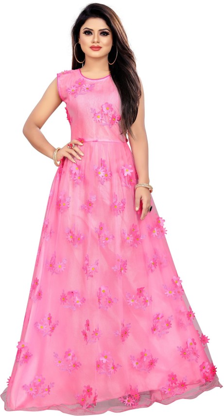 pink gown flipkart