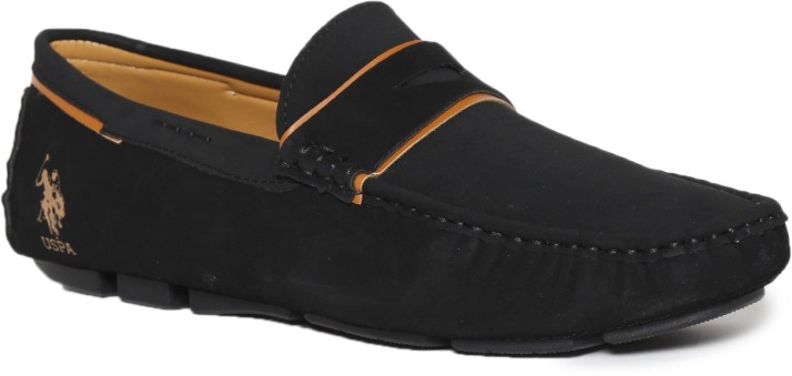 us polo black loafers