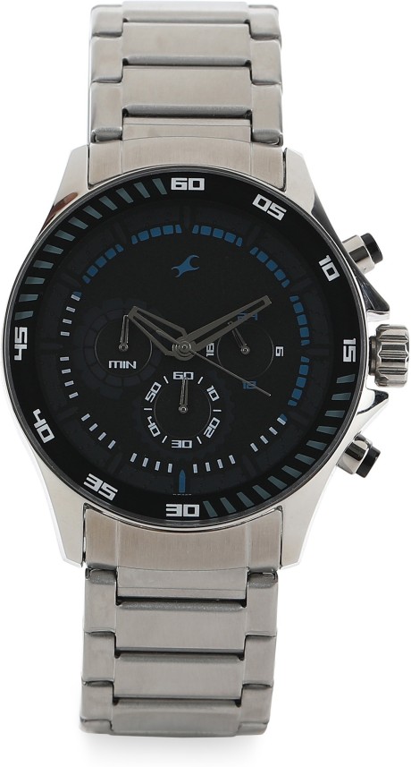 fastrack black chronograph watch