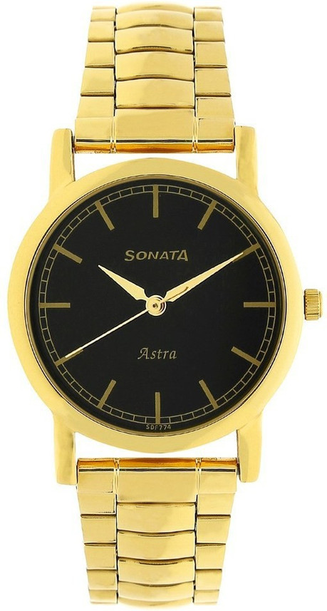 sonata gold watch