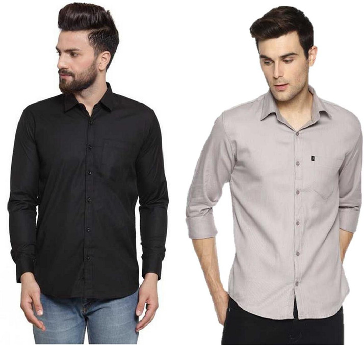 Umesh Men Solid Formal Multicolor Shirt 