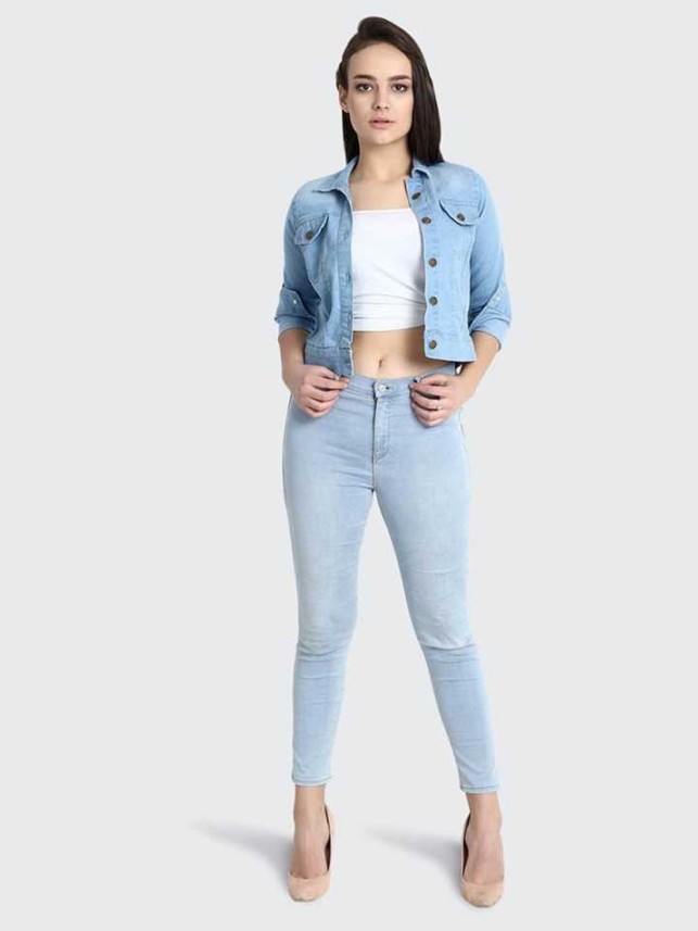 jeans coat for ladies flipkart