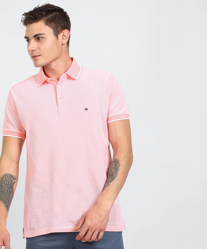 pink tommy hilfiger t shirt mens