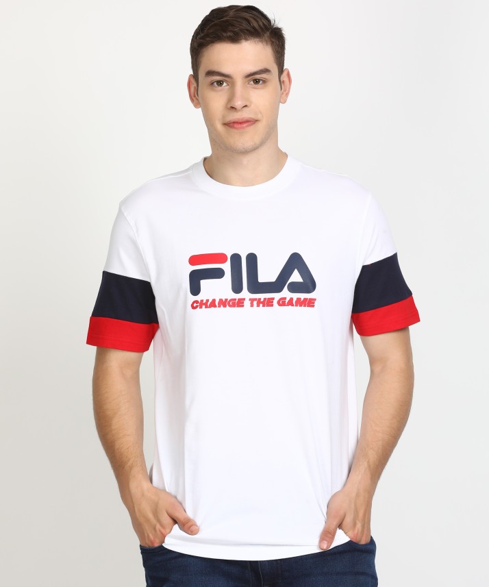 fila white t shirt mens