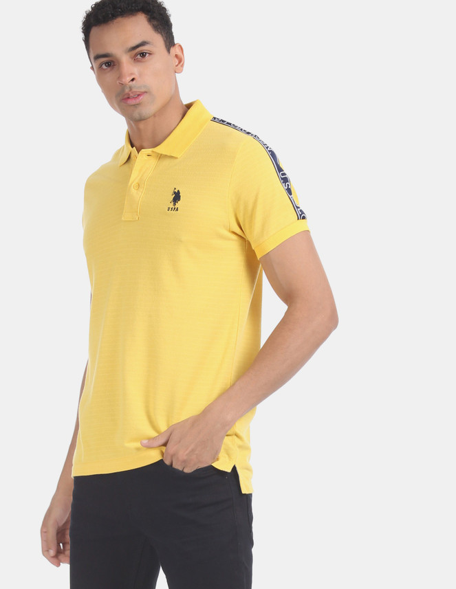 us polo assn yellow t shirt