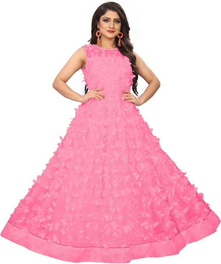 pink gown flipkart