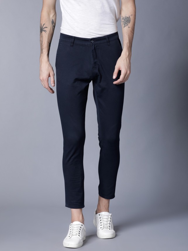 mens skinny navy blue pants