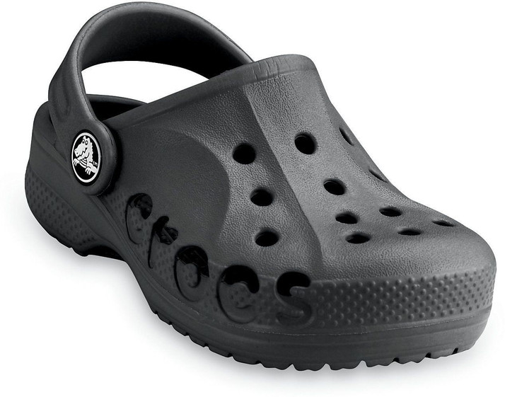 girls black crocs