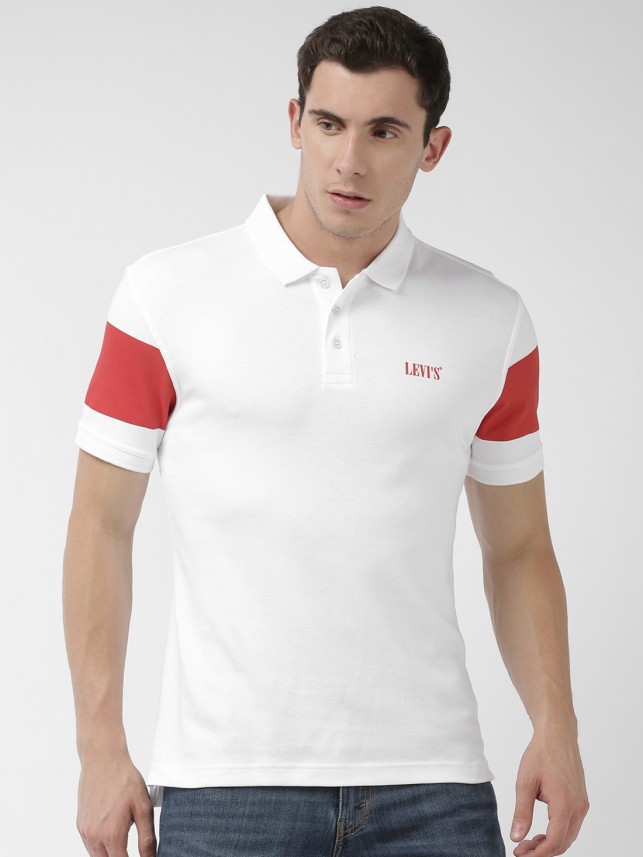 levis white polo t shirt