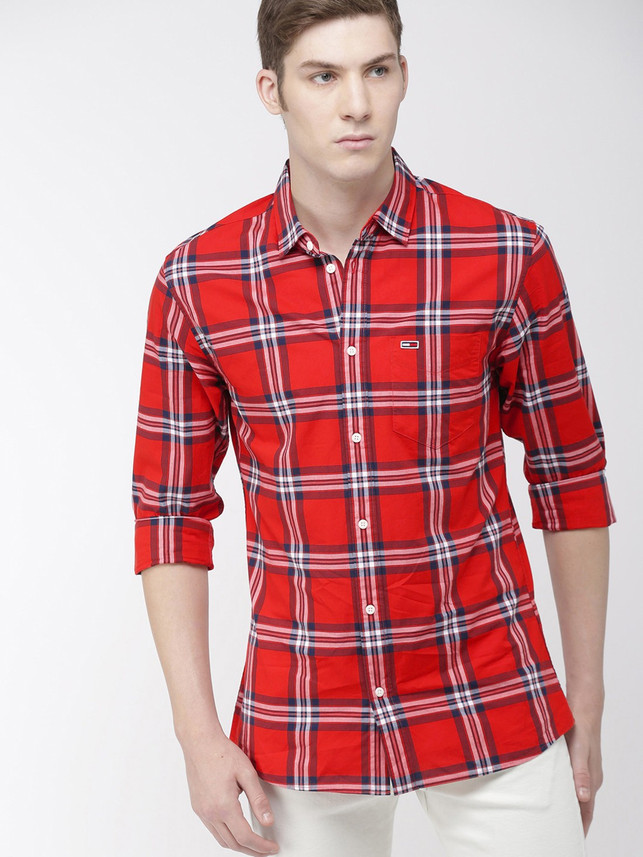 red shirt tommy hilfiger