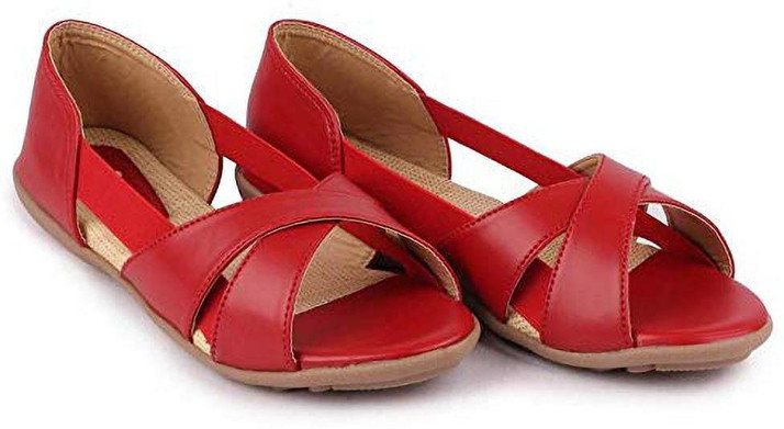 bata red sandals