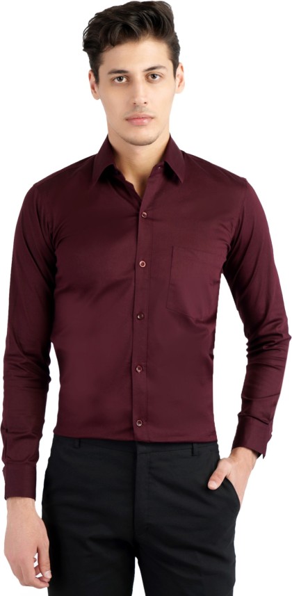 formal dress for men maroon shirt