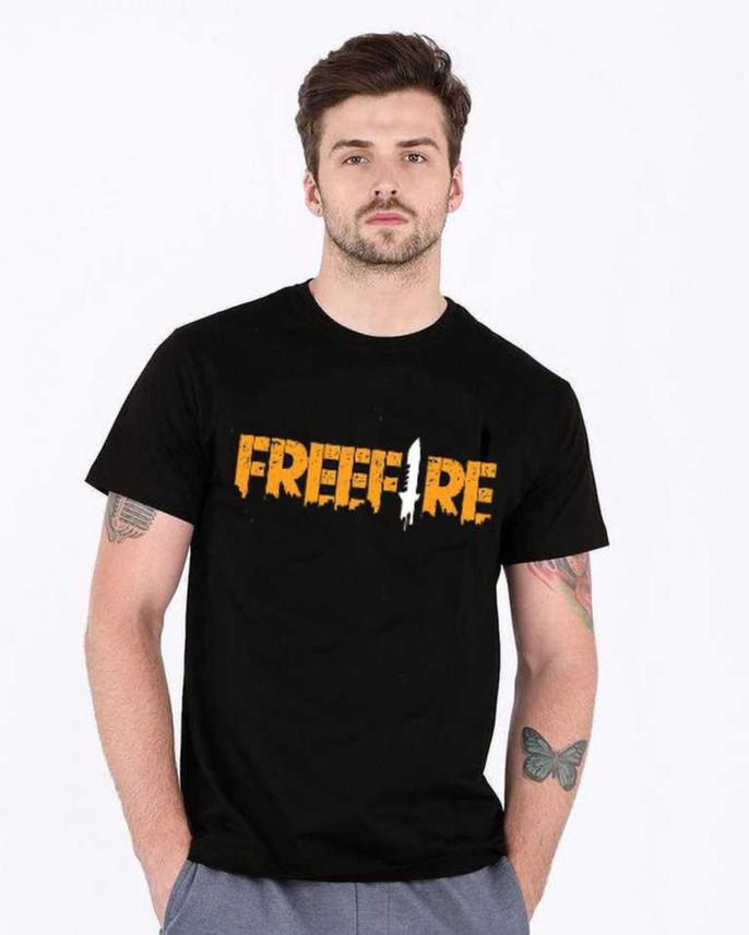 free fire printed t shirt