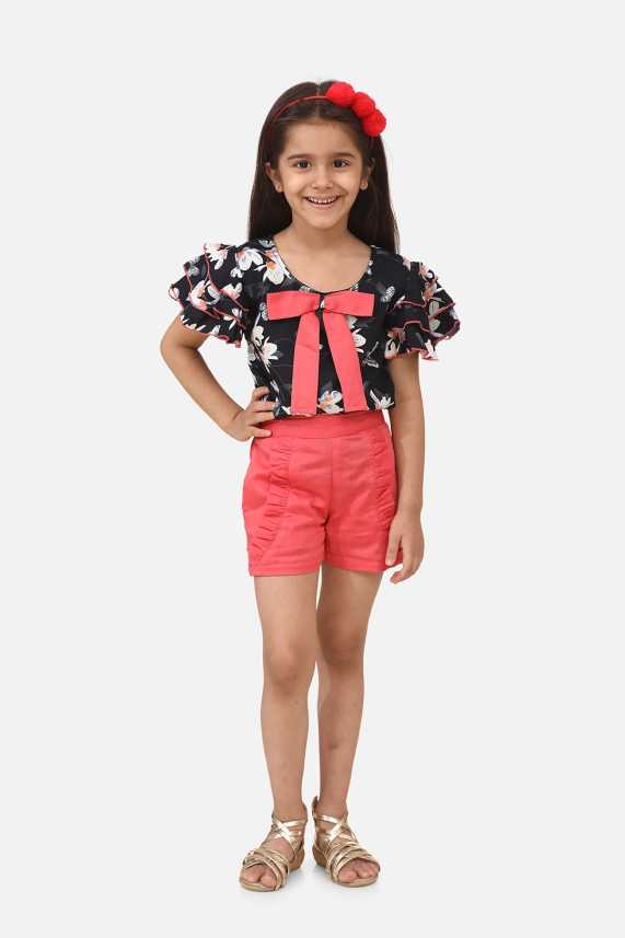 Cutiekins Girls Casual Top Shorts Price In India Buy Cutiekins Girls Casual Top Shorts Online At Flipkart Com