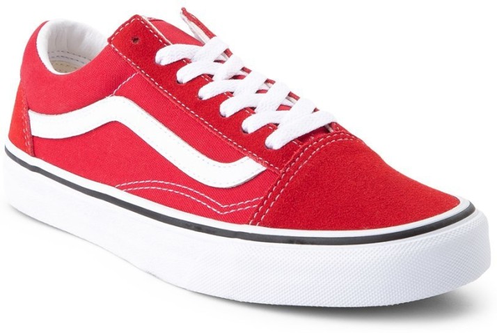 vans shoes in red colour