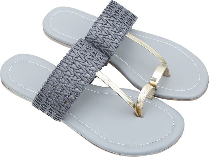 grey flat sandals