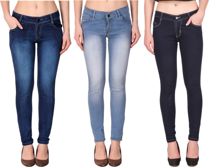 FUNKY GUYS Slim Women Blue Jeans - Buy 