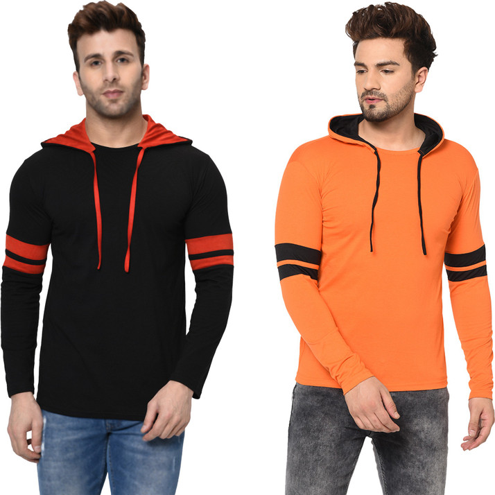 Unite Wear Solid Men Hooded Neck 