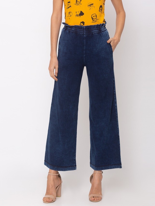 wide leg jeans women flipkart