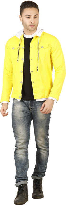 Full Sleeve Solid Men Denim Jacket 