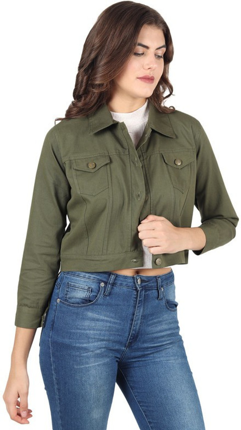 coloured denim jacket