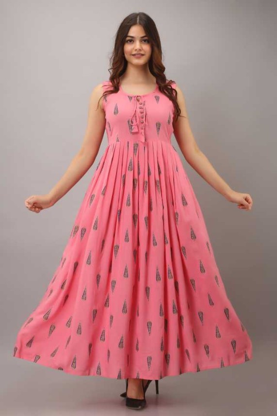 pink gown flipkart