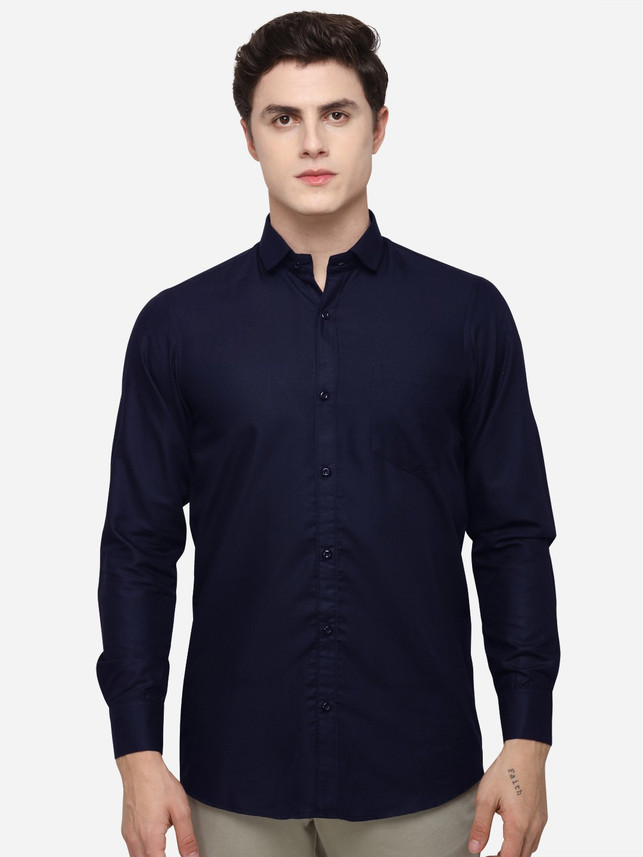 dhvani fashion Men Solid Casual Blue 