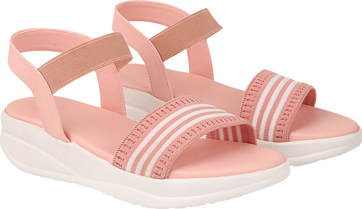 womens pink wedges