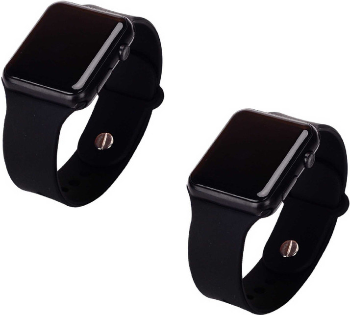 black digital watch