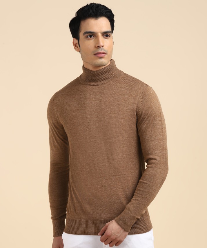 high collared sweater