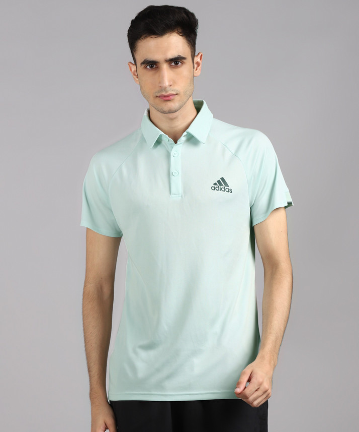 ADIDAS Sporty Men Polo Neck Green T-Shirt - Buy ADIDAS Sporty Men Polo Neck  Green T-Shirt Online at Best Prices in India | Flipkart.com