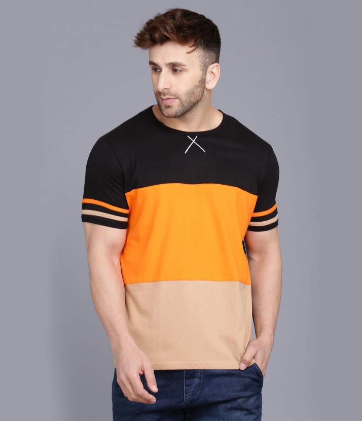 orange and black t shirt mens