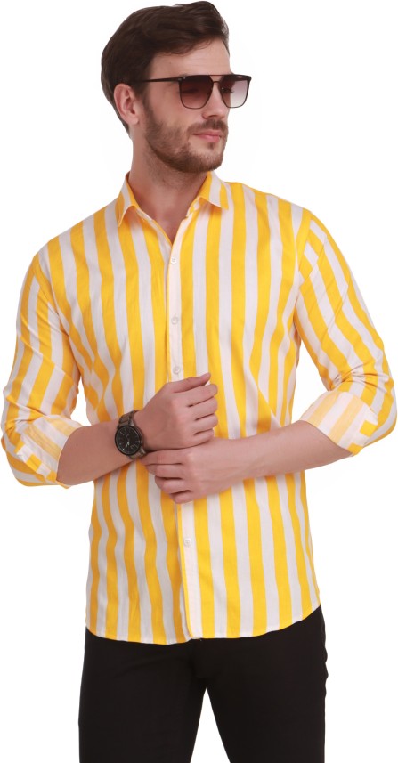 white and yellow shirt mens