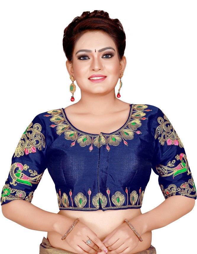 navy blue blouse flipkart