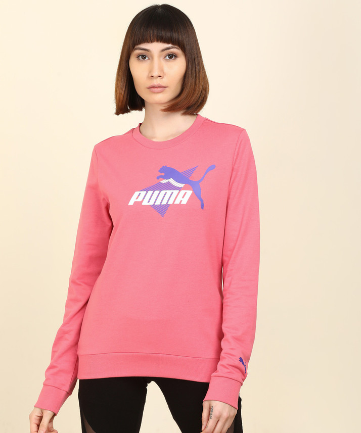 puma full sleeve printed women sweatshirt