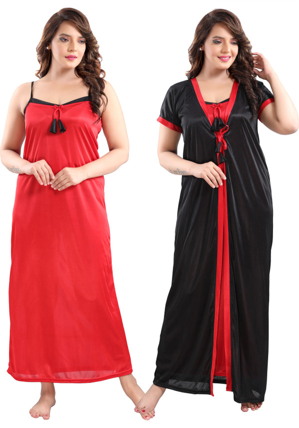 SIDWA Women Nighty with Robe - Buy 