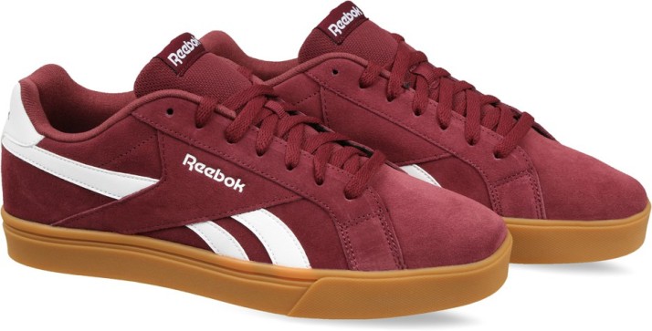 reebok maroon sneakers