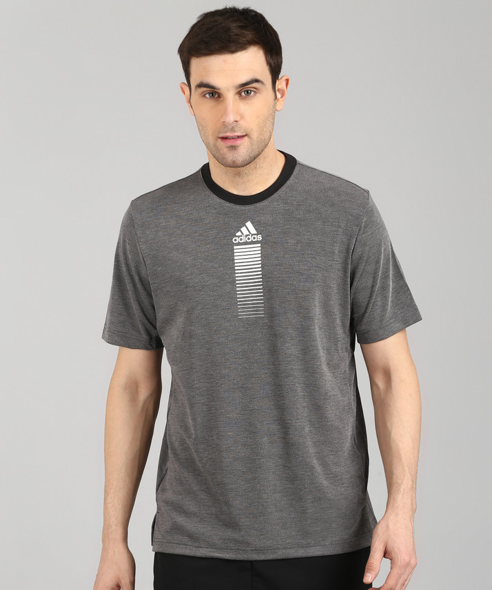 ADIDAS Sports Men Round Neck Grey T-Shirt - Buy ADIDAS Sports Men Round  Neck Grey T-Shirt Online at Best Prices in India | Flipkart.com
