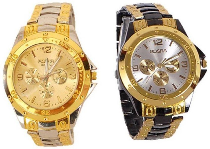 flipkart gold watch