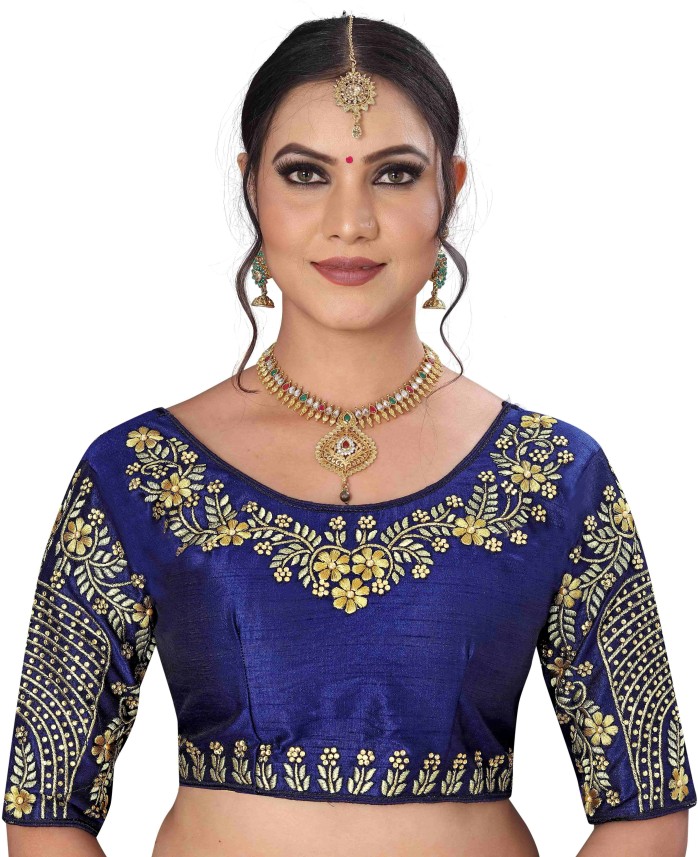 navy blue blouse flipkart