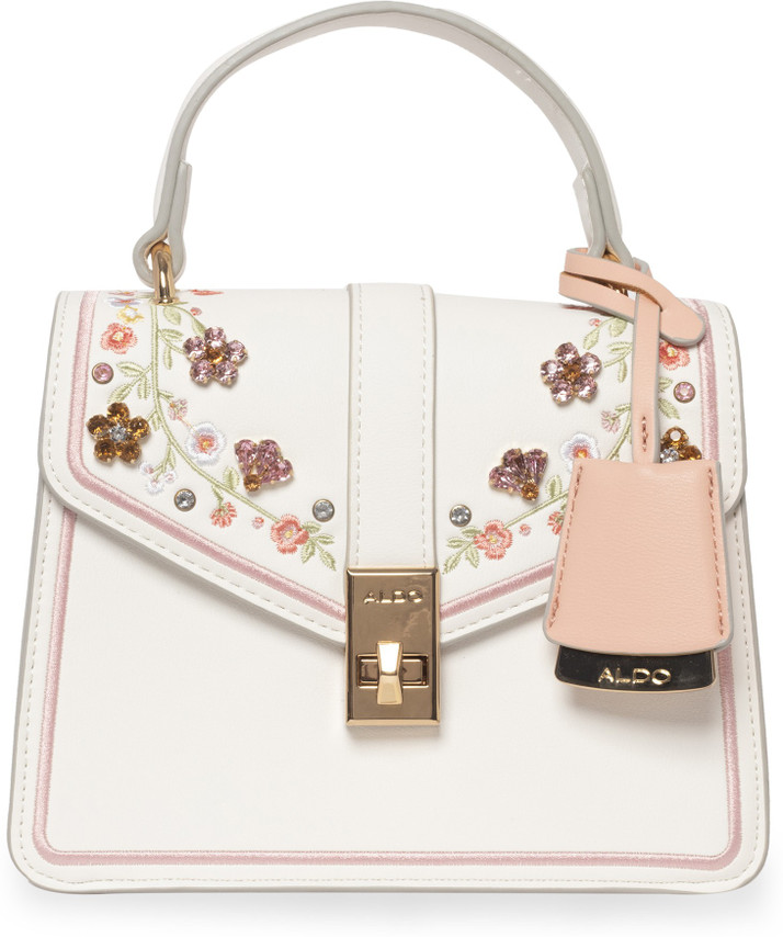 white purse aldo