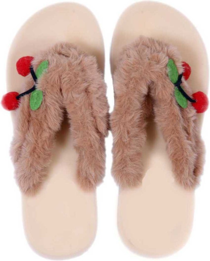 fur slippers flipkart