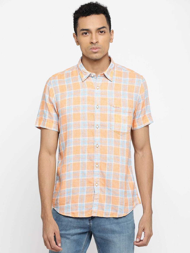 Pepe Jeans Men Checkered Casual Pink 