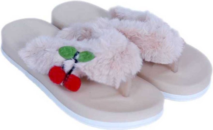 fur slippers flipkart