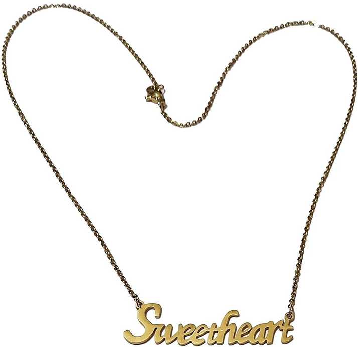 Jddcart Inches Stainless Steel Sweetheart Name Pendant Pair Love Locket For Valentine Gifting Women Jewellery Brass Necklace Price In India Buy Jddcart Inches Stainless Steel Sweetheart Name Pendant Pair