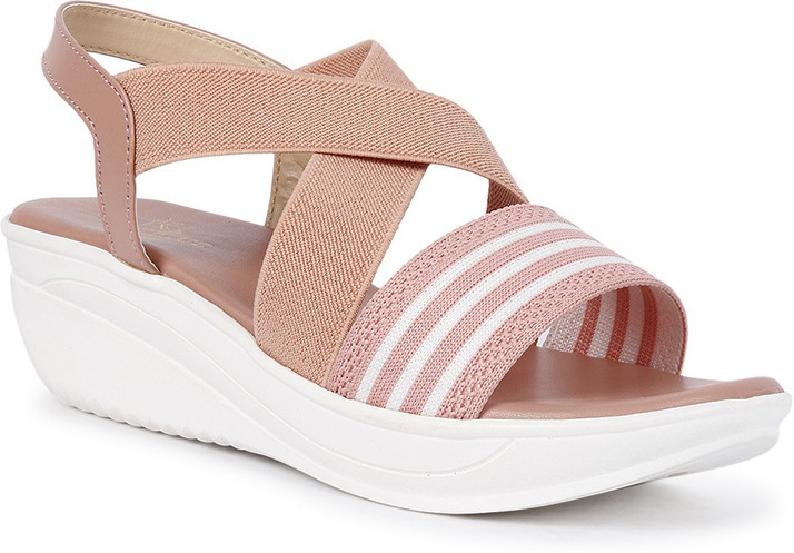 womens pink wedges