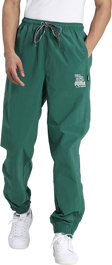 puma green track pants