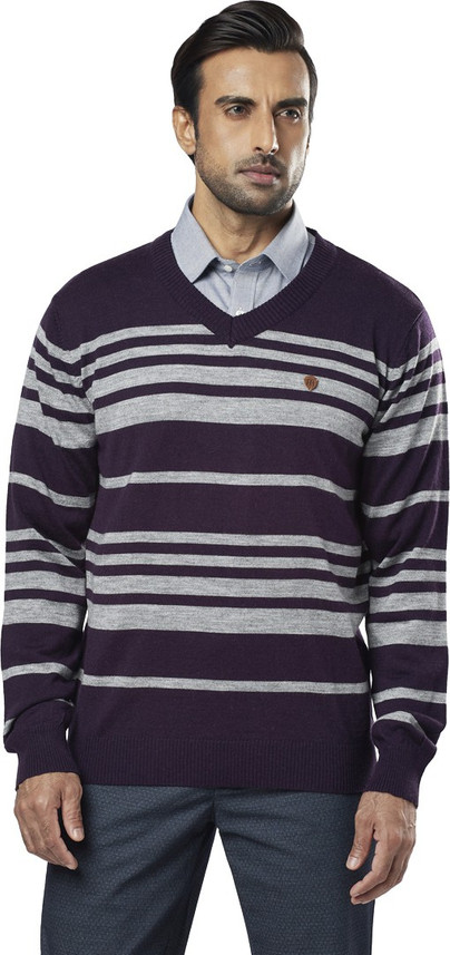Raymond Striped V Neck Formal Men 